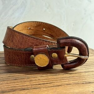 Genuine leather belt “three pence”
